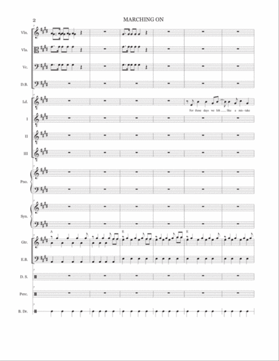 Marching On Large Ensemble scores gallery preview page 3