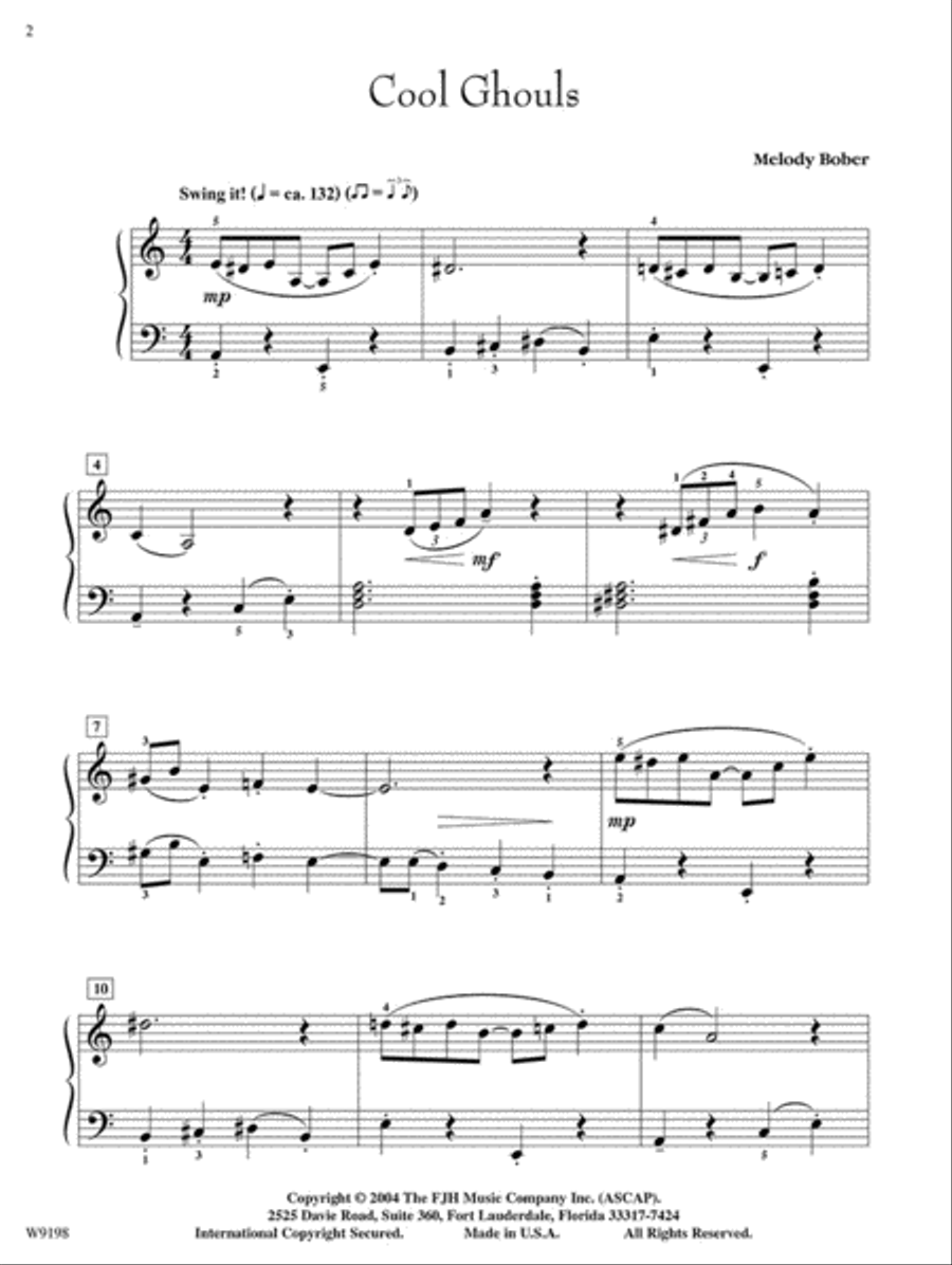 Cool Ghouls Cool Ghouls Piano Solo scores gallery preview page 2