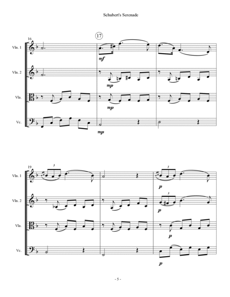 Schubert's Serenade - String Quartet image number null
