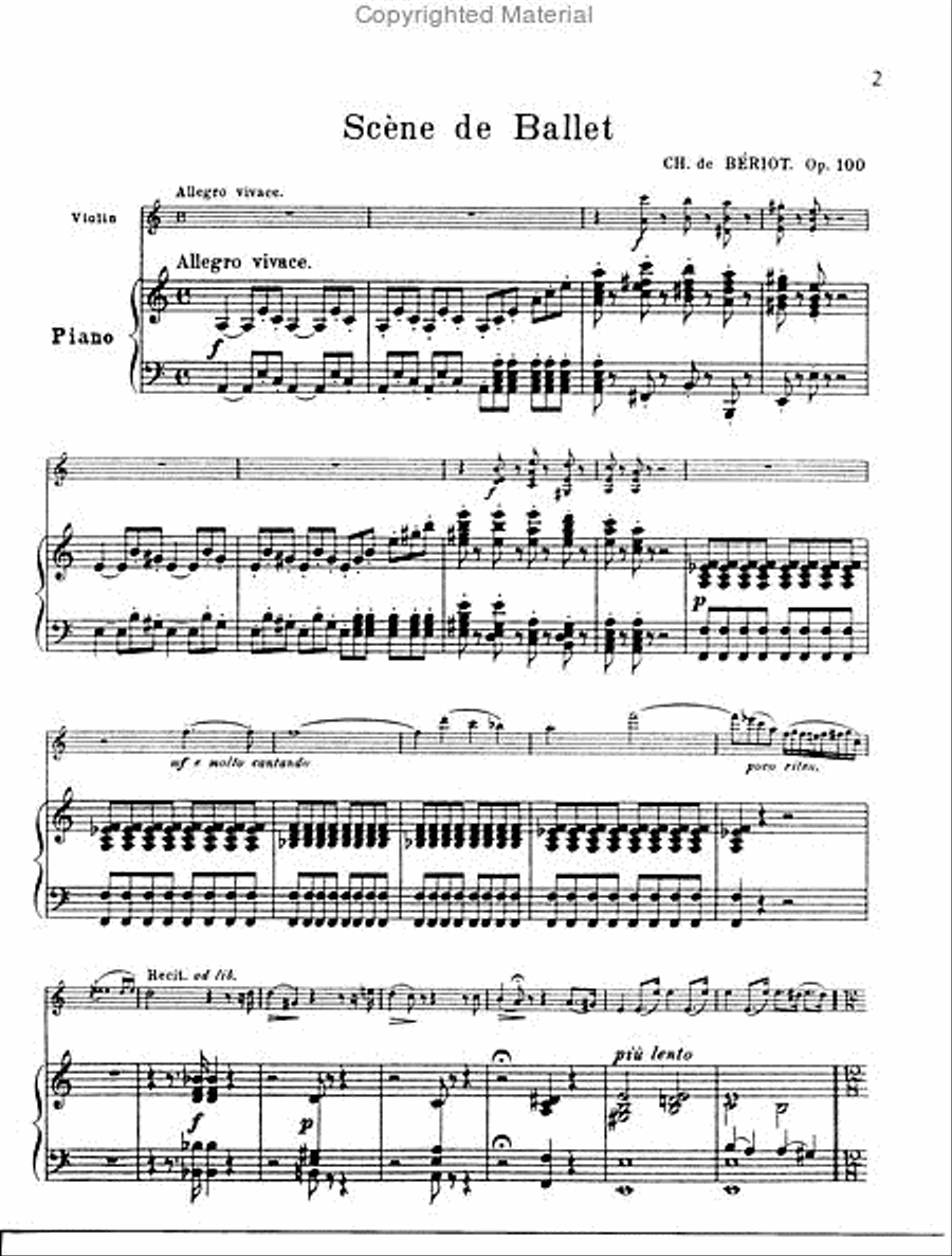 Scene de Ballet Violin Solo scores gallery preview page 2