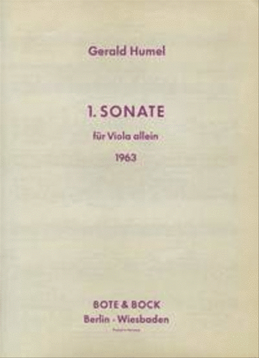Sonata No. 1 Viola Solo scores gallery preview page 1