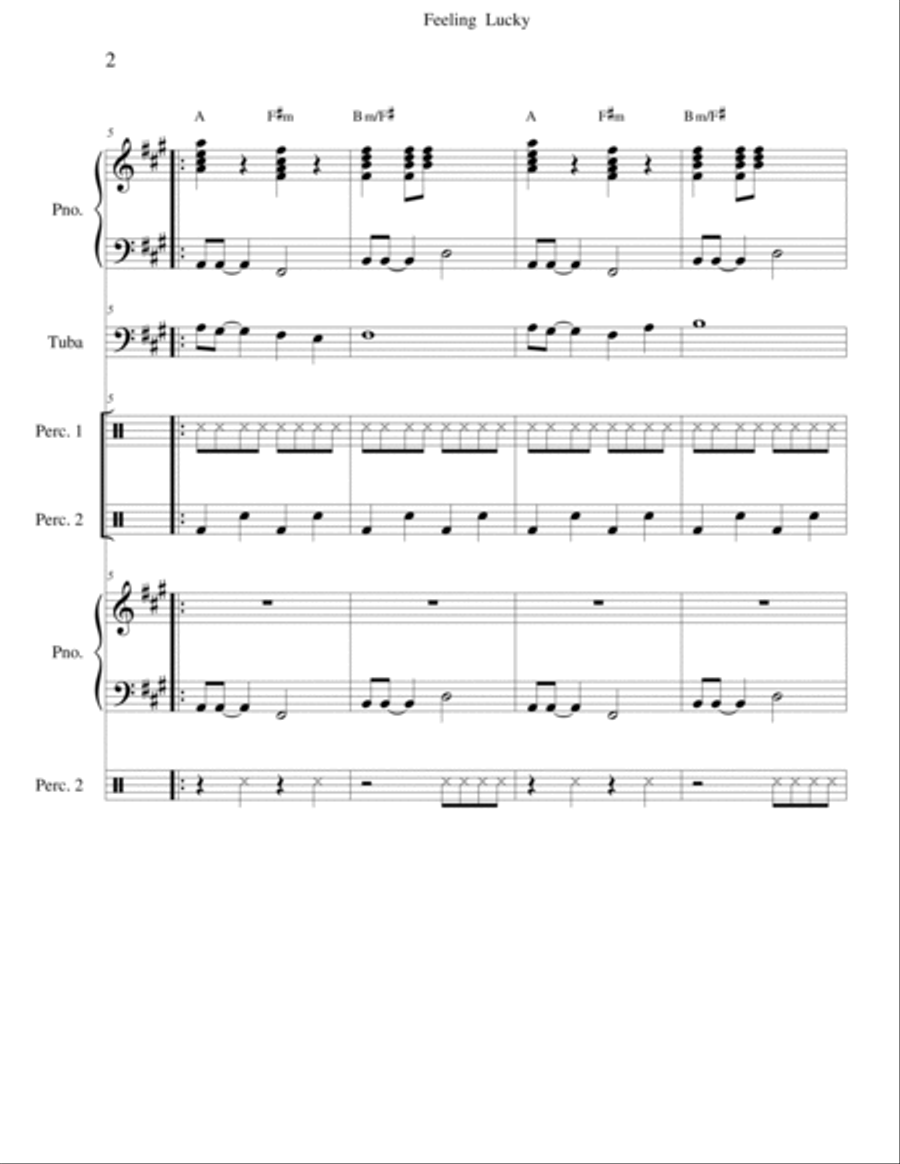 Feeling Lucky Tuba scores gallery preview page 2
