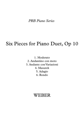 PRB Piano Series - Six Pieces for Piano Duet (Weber) [Piano Duet - Four Hands]
