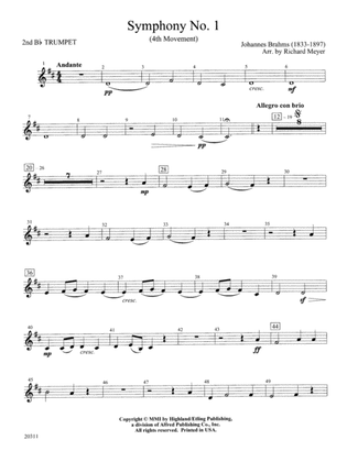 Symphony No. 1 (4th Movement ): 2nd B-flat Trumpet