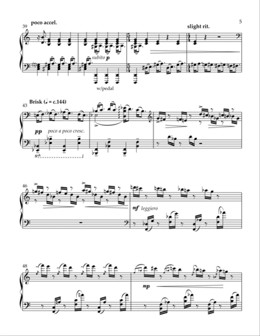Diana for solo piano (The Phoenix, week 11) Piano Solo scores gallery preview page 5