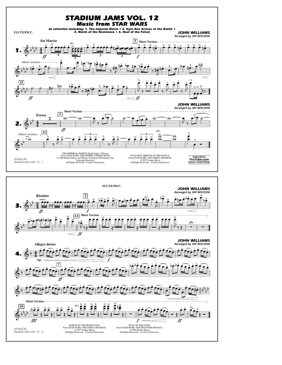 Stadium Jams Volume 12 (Star Wars) - Flute/Piccolo