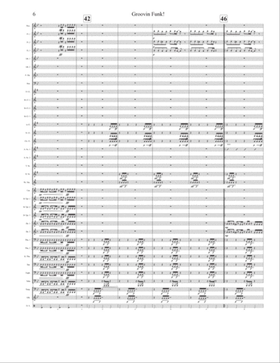 Groovin Funk - Score Only Concert Band scores gallery preview page 6