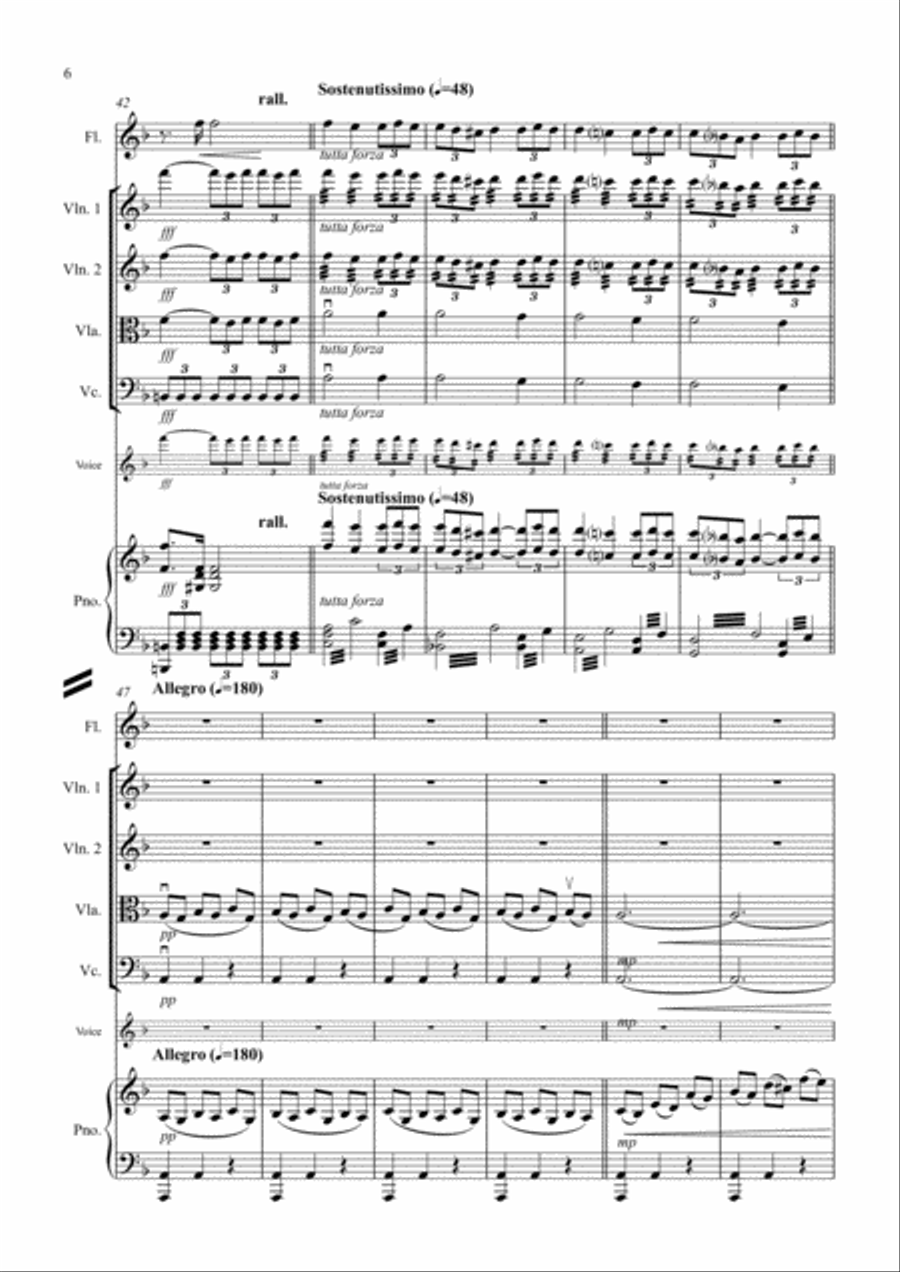 Mascagni - Cavalleria Rusticana - PRELUDIO Small Ensemble scores gallery preview page 6
