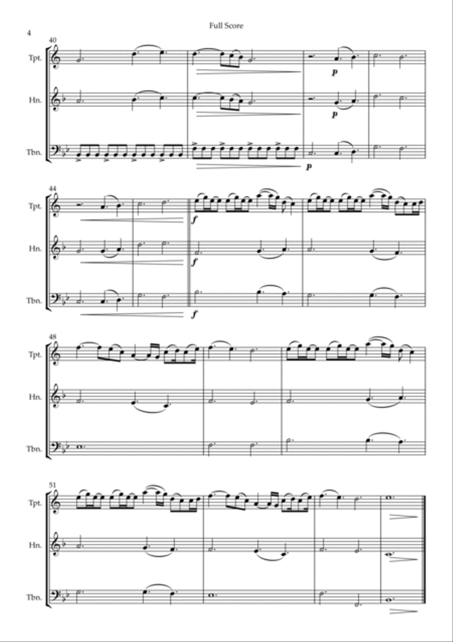 A Thousand Years Brass Ensemble scores gallery preview page 4