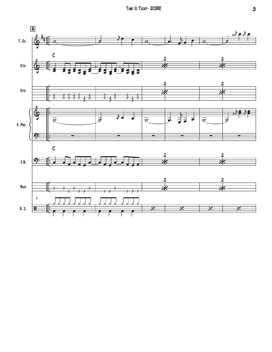 Time Is Tight Small Ensemble scores gallery preview page 3