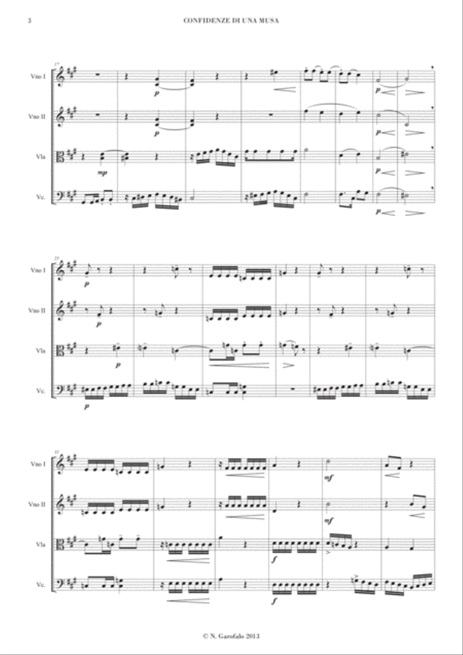 String Quartet no. 1 - Confidences of a Muse String Quartet scores gallery preview page 3