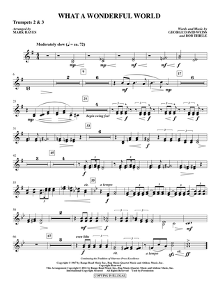 What A Wonderful World - Bb Trumpet 2,3