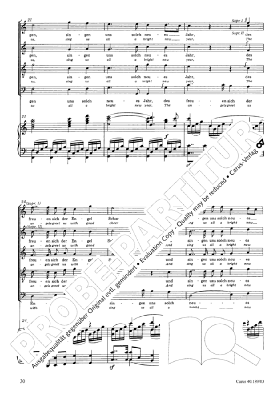 From heav'n on high (Vom Himmel hoch) SSATB scores gallery preview page 31