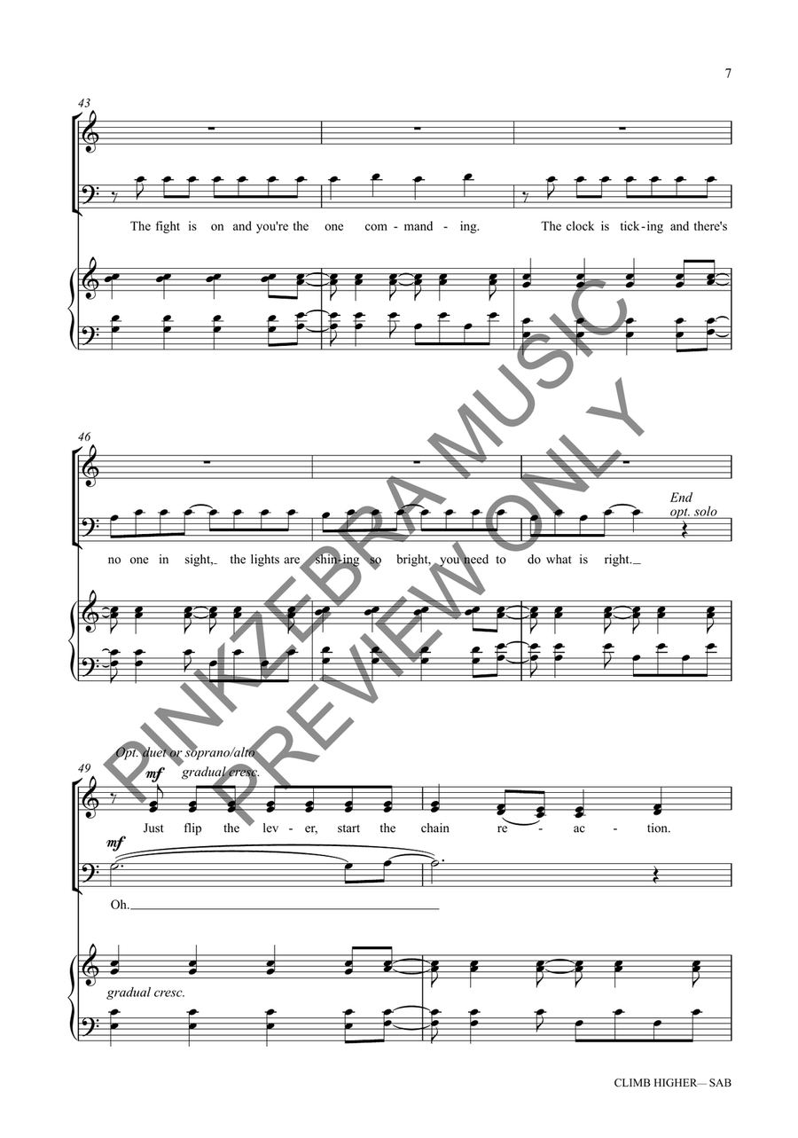 Climb Higher (SAB) 3-Part scores gallery preview page 8
