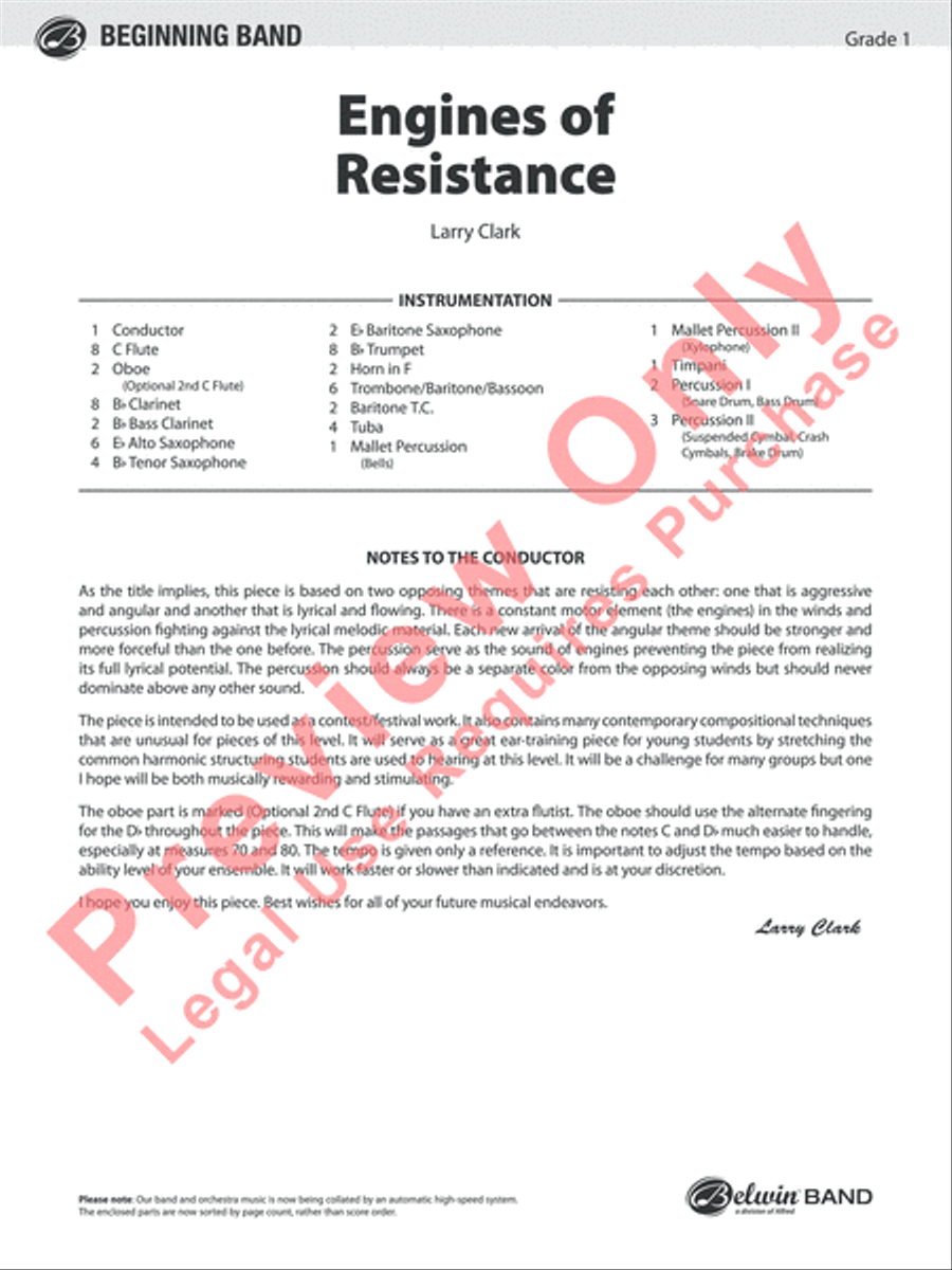 Engines of Resistance Concert Band scores gallery preview page 2