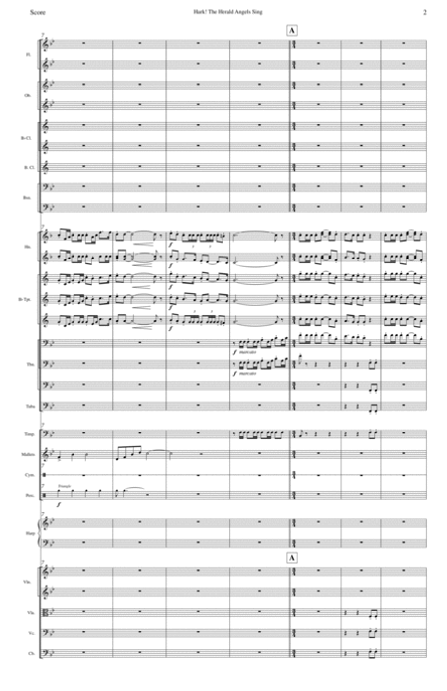 Hark! The Herald Angels Sing Full Orchestra scores gallery preview page 7