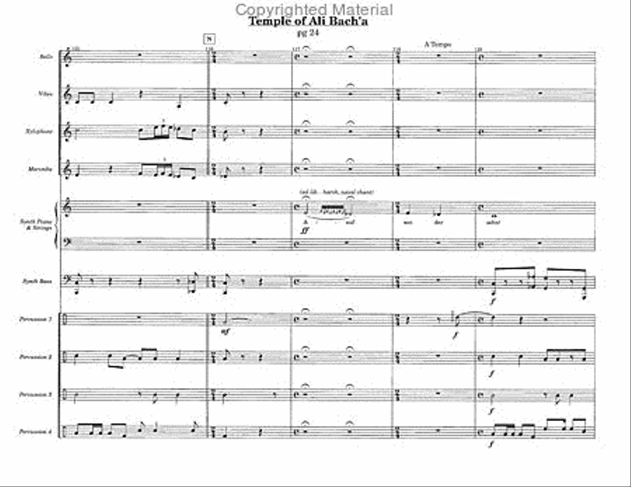 Temple of Ali Bach'a Percussion Ensemble scores gallery preview page 4