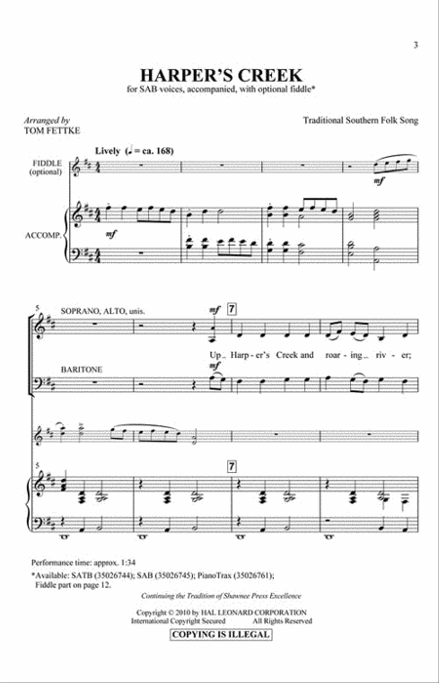 Harper's Creek Harper's Creek 3-Part scores gallery preview page 2