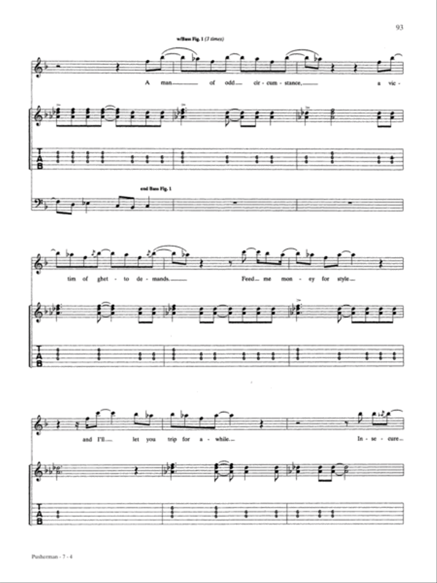 Pusher Man Guitar Tablature scores gallery preview page 4