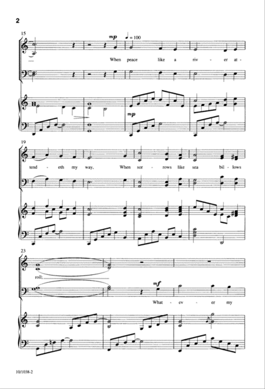 It Is Well With My Soul 4-Part scores gallery preview page 2
