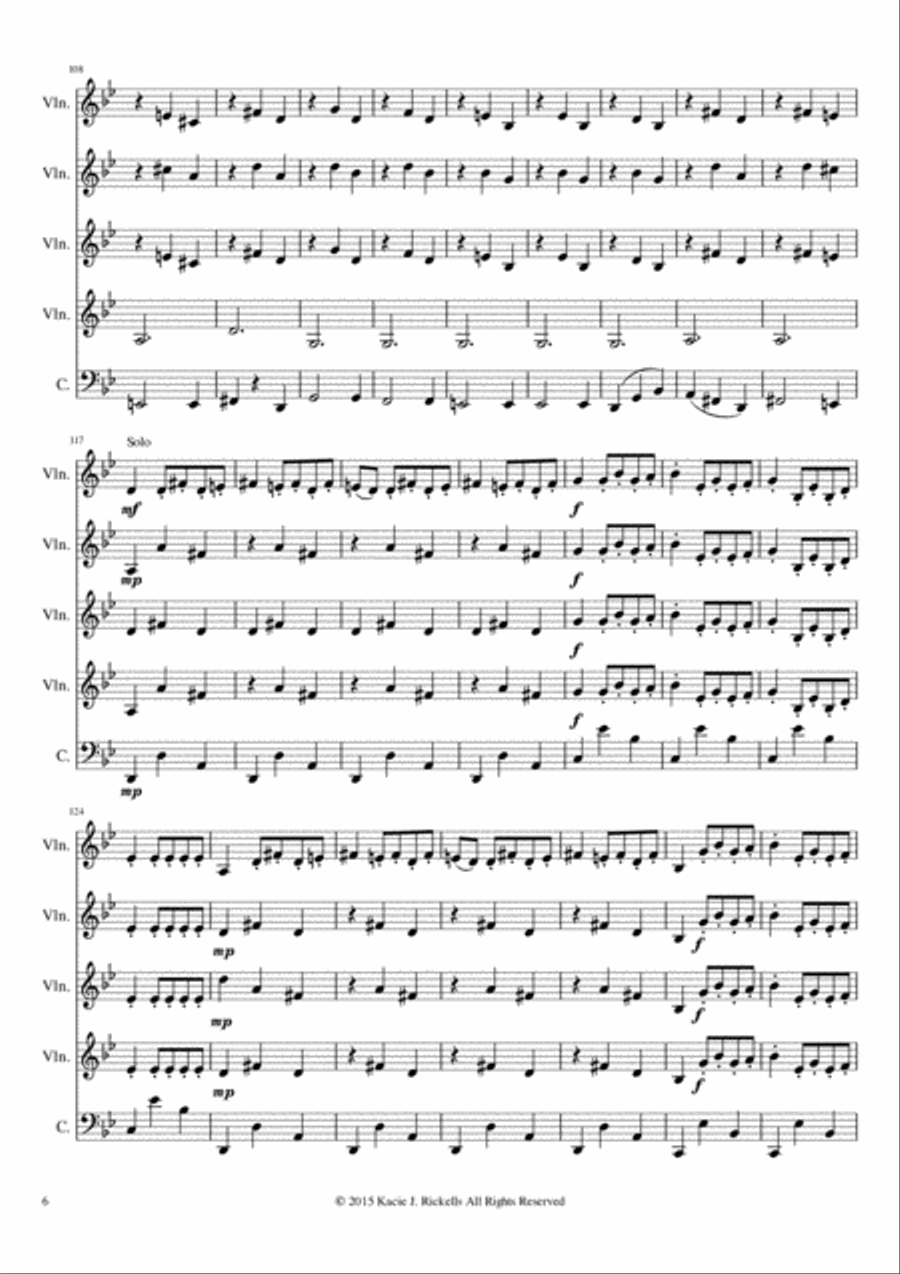 Danse Macabre - String Quintet String Orchestra scores gallery preview page 6