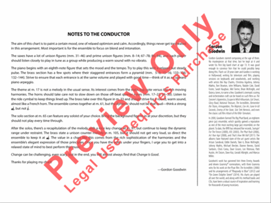 Change Is Good Jazz Ensemble scores gallery preview page 3