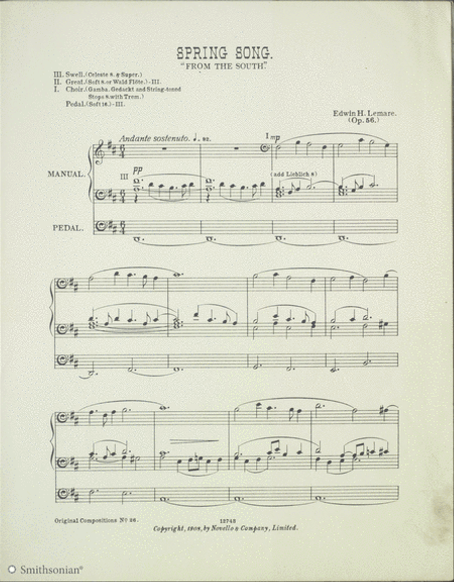 Spring Song (From the South) Organ Solo scores gallery preview page 4