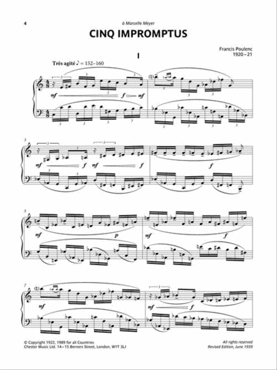 Poulenc Selected Piano Pieces Piano Solo scores gallery preview page 6