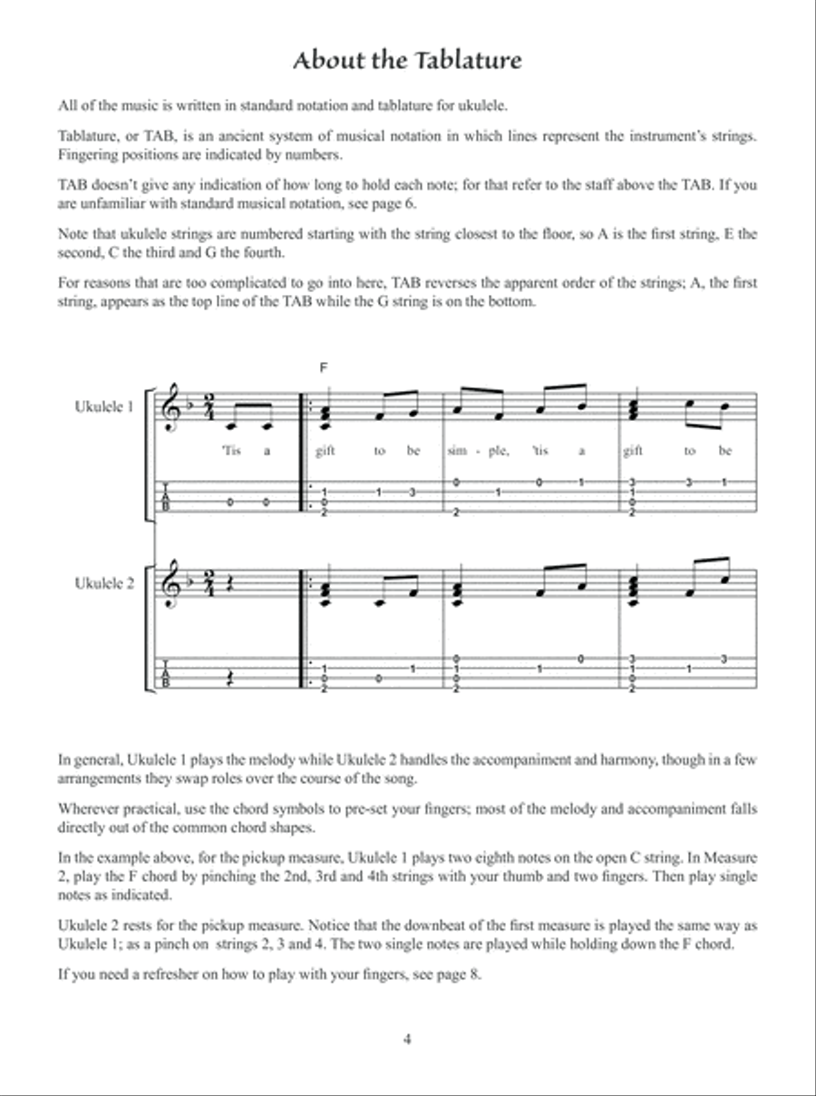 Fingerstyle Duets for Ukulele Ukulele scores gallery preview page 10