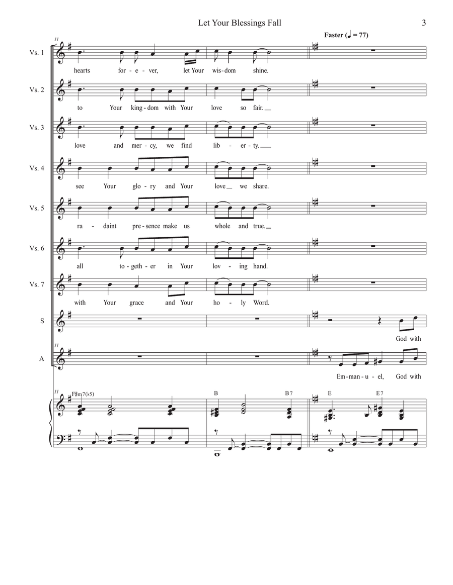Let Your Blessings Fall (Duet for Soprano and Alto solo) image number null