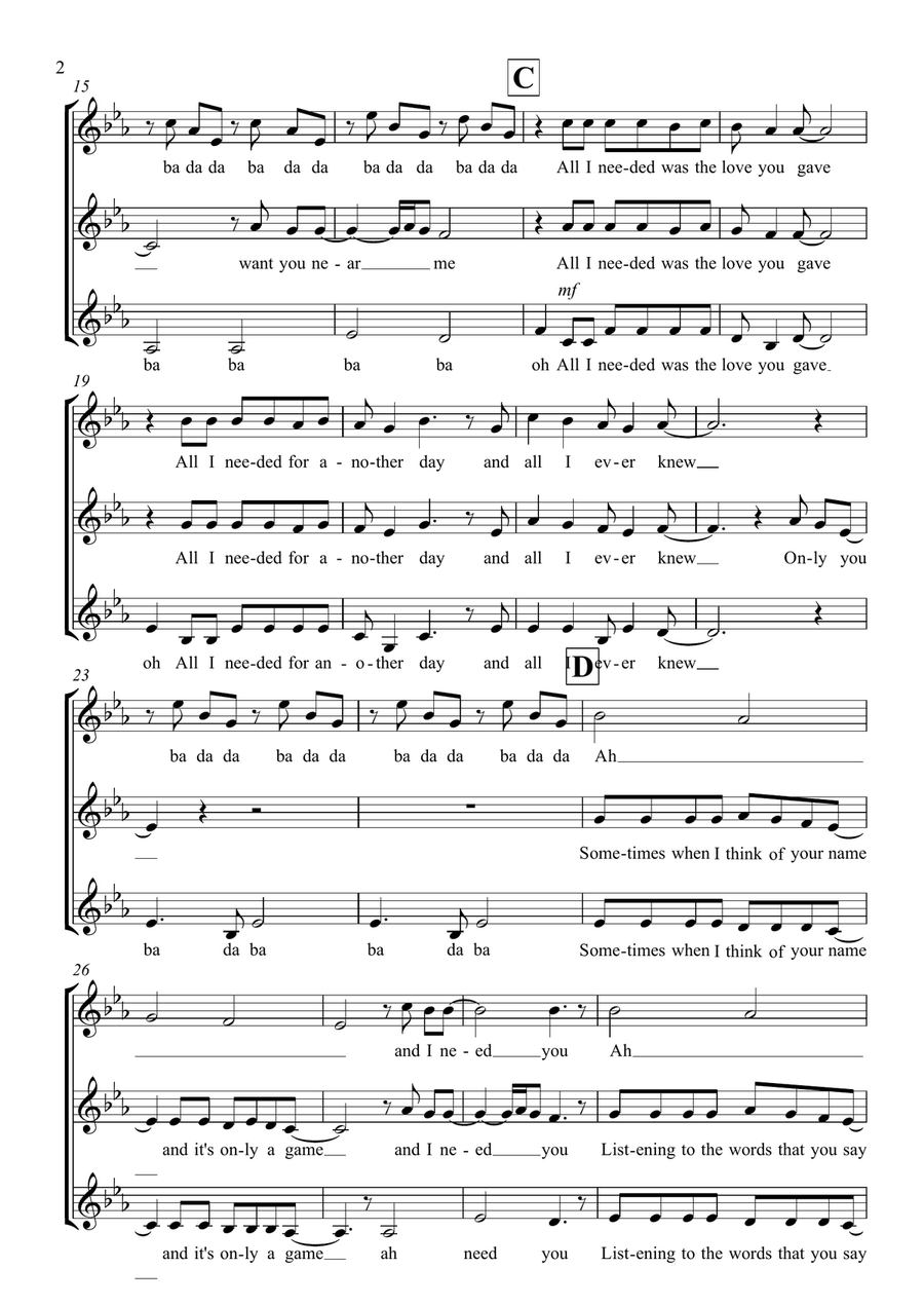 Only You 3-Part scores gallery preview page 2