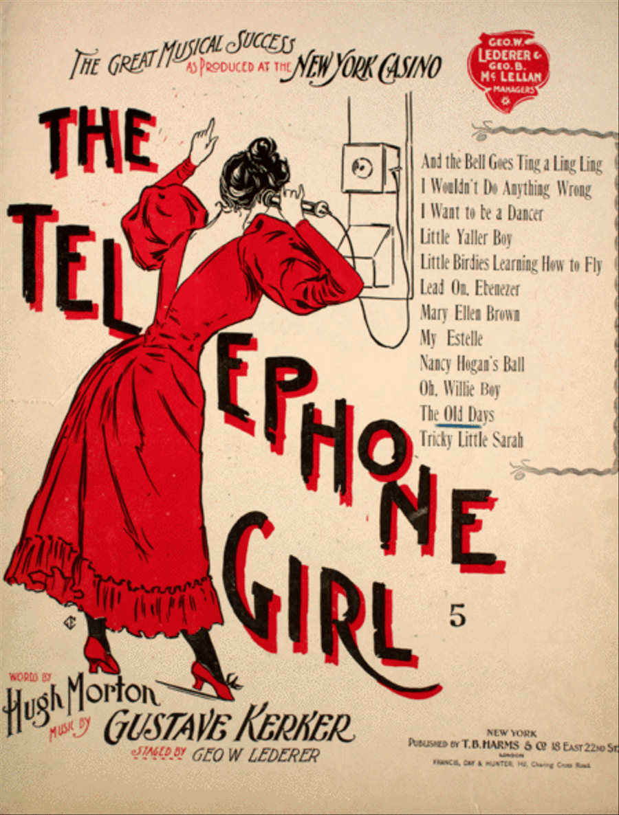 The Telephone Girl. The Old Days Voice scores gallery preview page 1