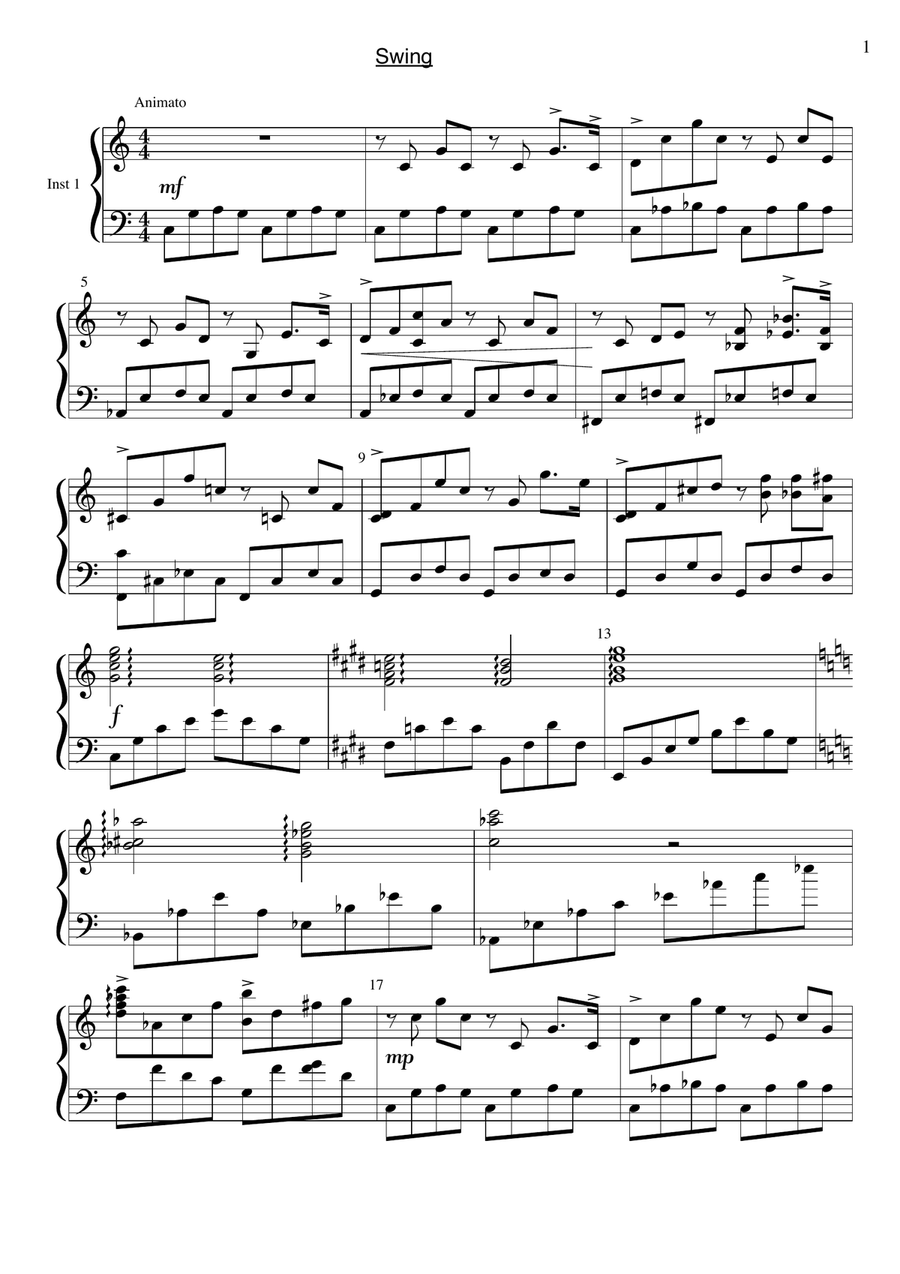 Swing Animato Piano Method scores gallery preview page 1