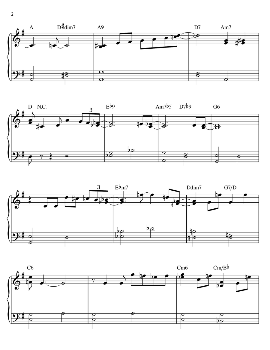 Nuages Nuages Easy Piano scores gallery preview page 2