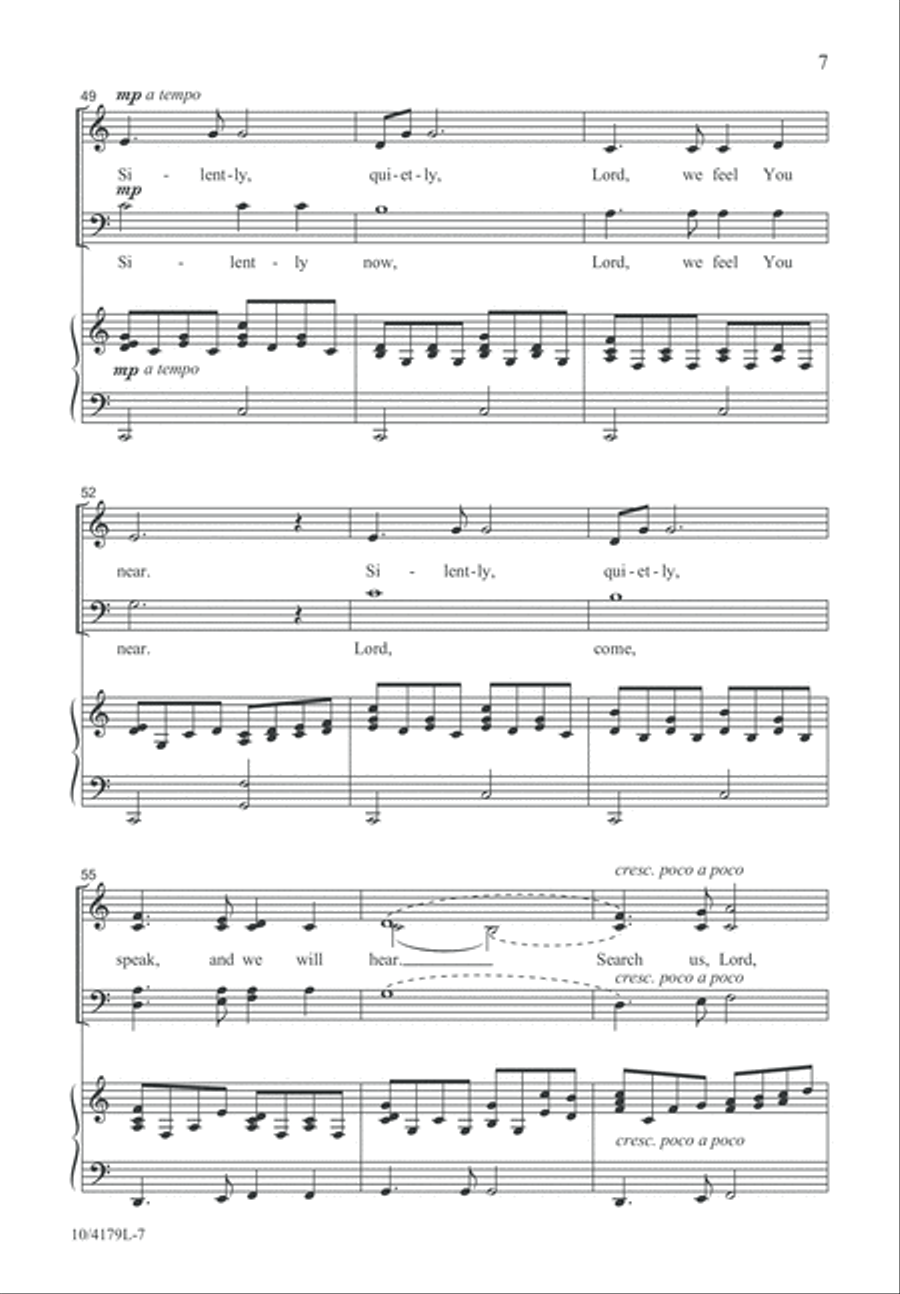 Speak and We Will Hear 4-Part scores gallery preview page 7