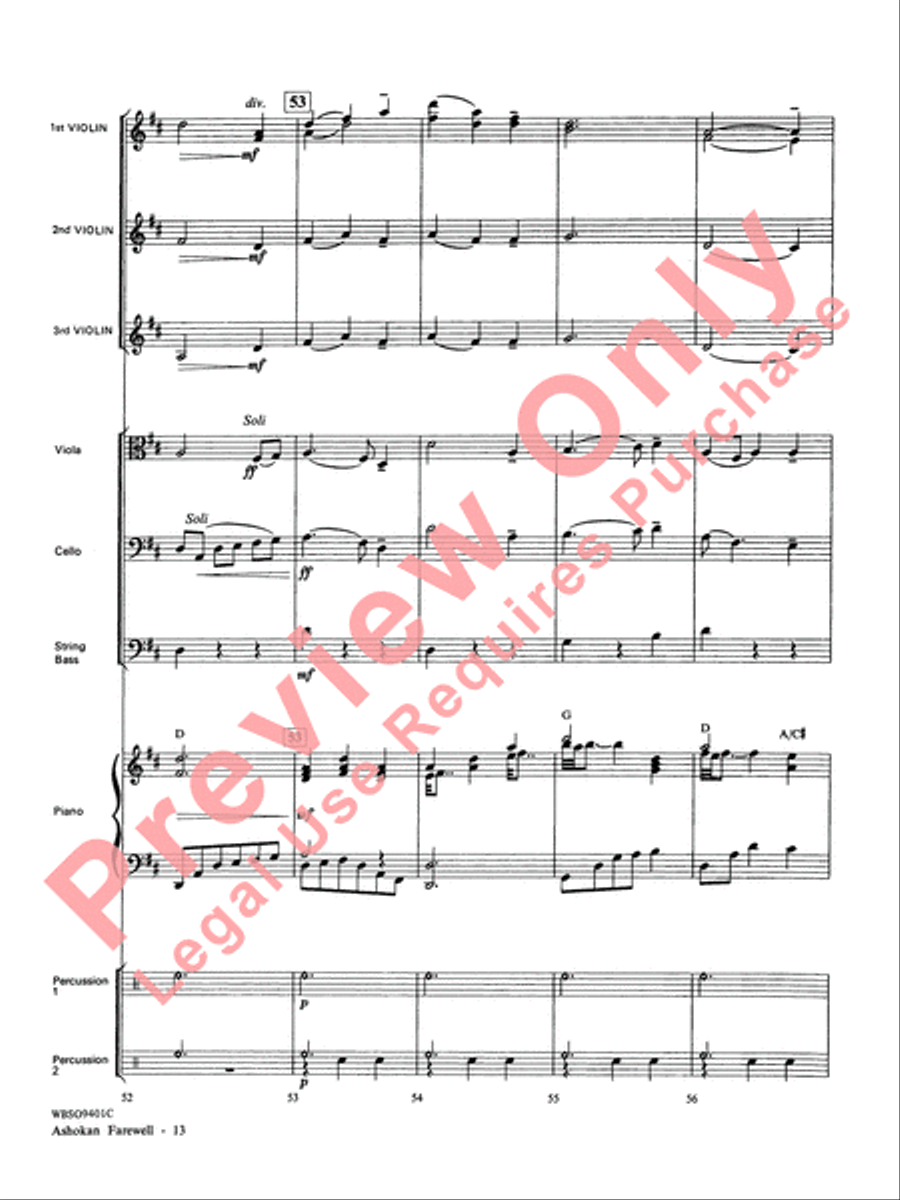 Ashokan Farewell String Orchestra scores gallery preview page 14