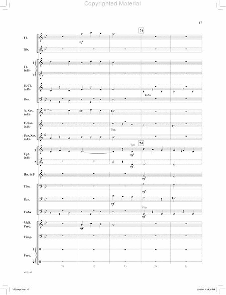 Selections from H.M.S Pianofore Concert Band scores gallery preview page 18