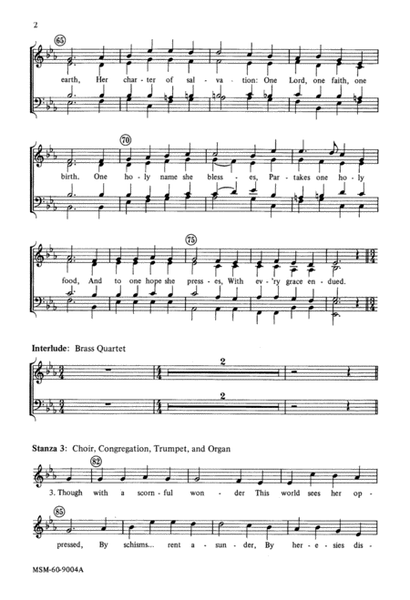 The Church's One Foundation (Downloadable Choral Score)