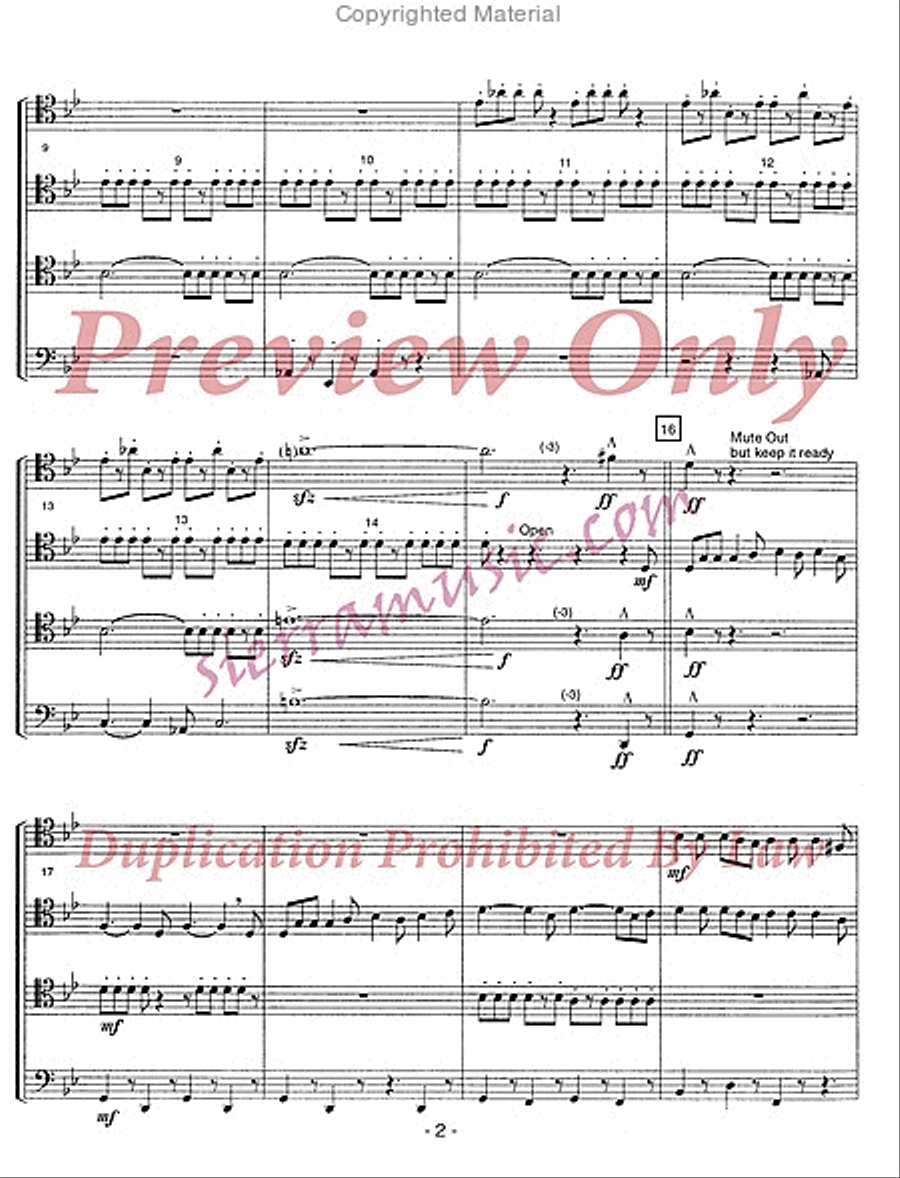 Impression Of A Parade Trombone Quartet scores gallery preview page 3