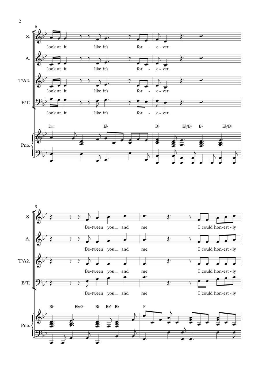 I Guess That's Why They Call It The Blues Women's Choir scores gallery preview page 2