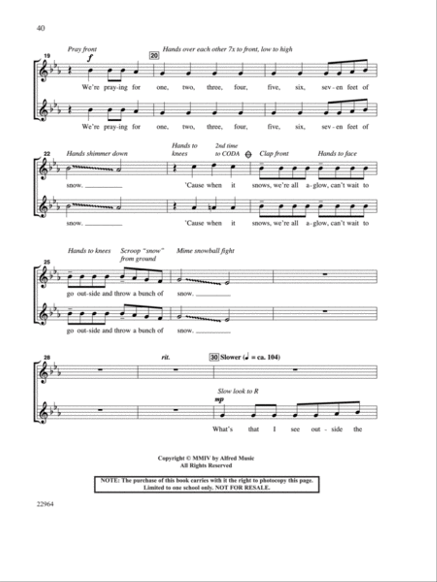 The Big Chill - Teacher's Handbook Unison Choir scores gallery preview page 44