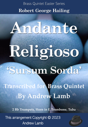 Book cover for Andante Religioso ‘Sursum Corda’ (for Brass Quintet)
