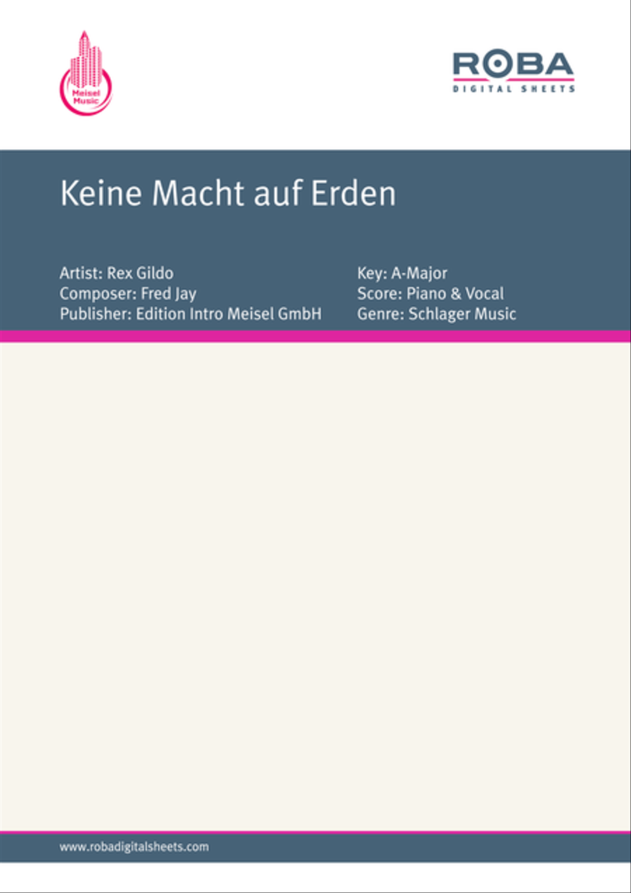 Keine Macht auf Erden Voice scores gallery preview page 1