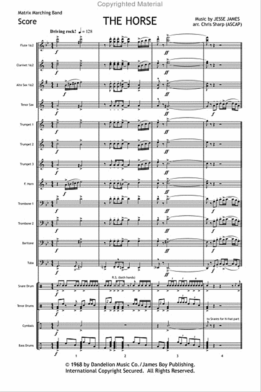 The Horse The Horse Marching Band scores gallery preview page 2