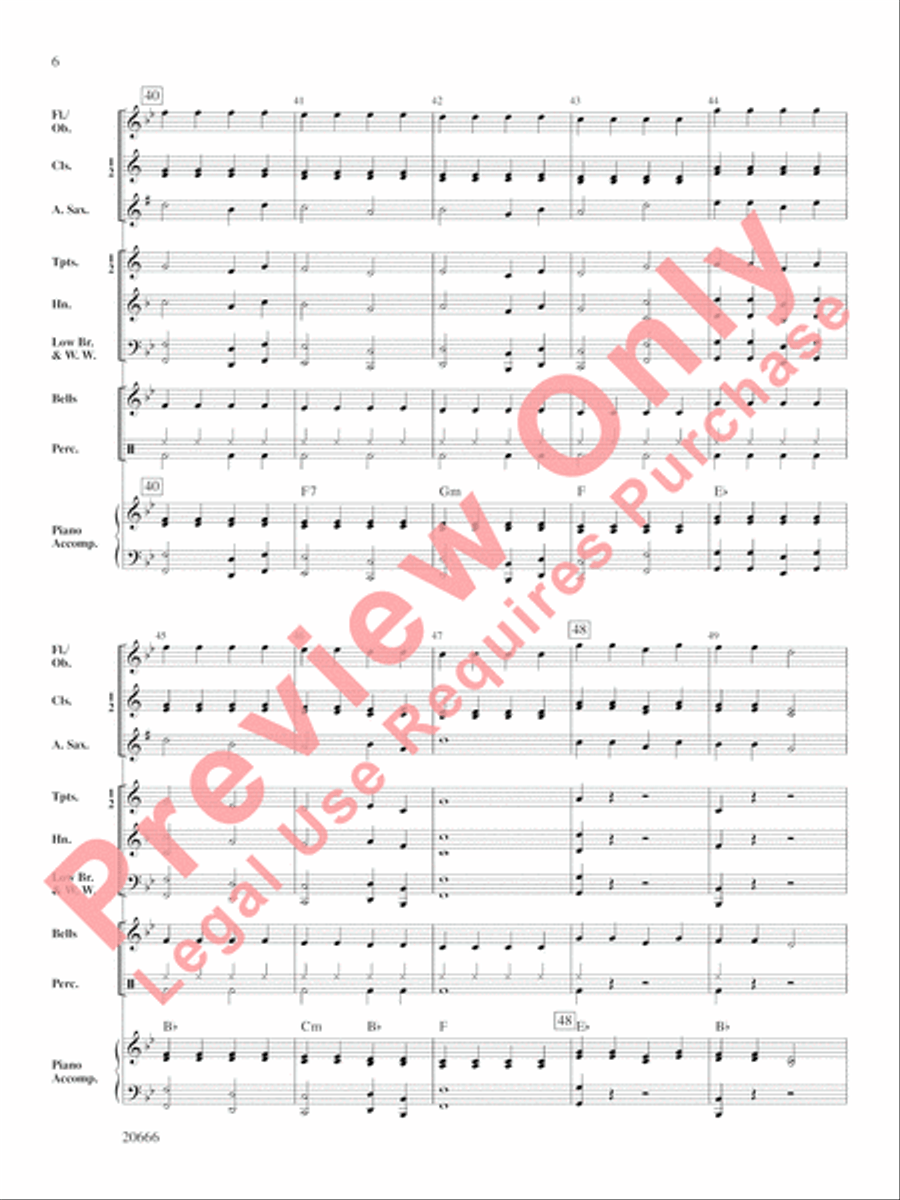 First Winter's Sleigh Ride Concert Band scores gallery preview page 7