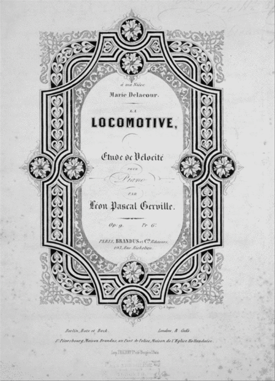 La Locomotive. Etude de Velocite pour Piano Piano Method scores gallery preview page 1