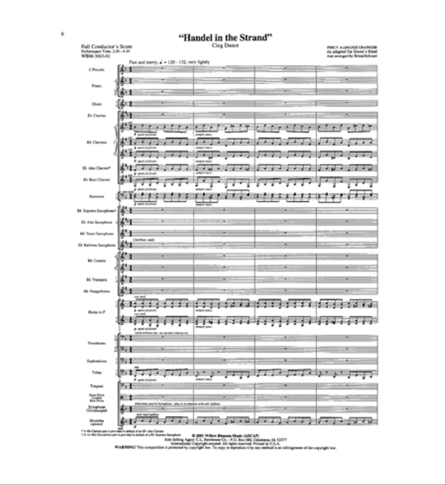 Handel in the Strand Handel in the Strand Concert Band scores gallery preview page 2