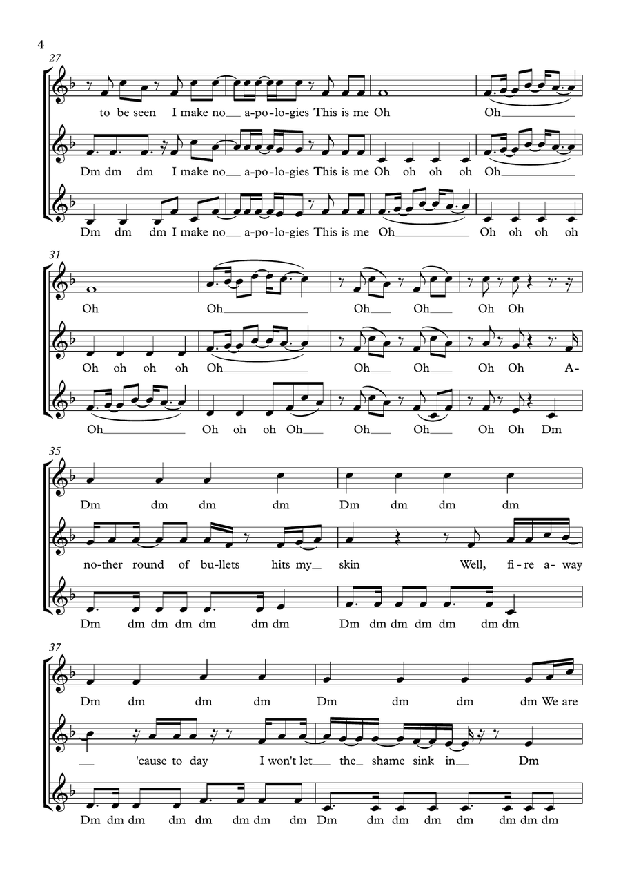 This Is Me SSA scores gallery preview page 4