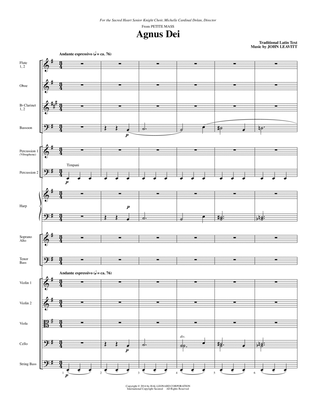 Agnus Dei (from Petite Mass) - Full Score