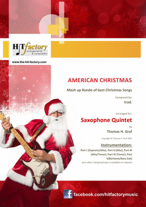 American Christmas - Mash up Rondo of best Christmas Songs - Saxophone Quintet